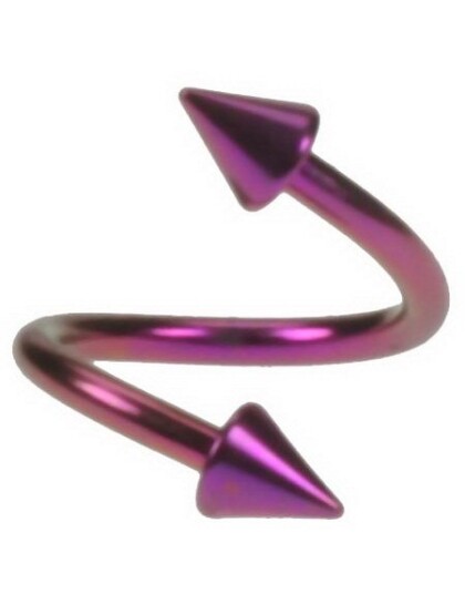 Utgått SpikeTwister 12 x 8 mm Lilla Øyenbrynspiercing