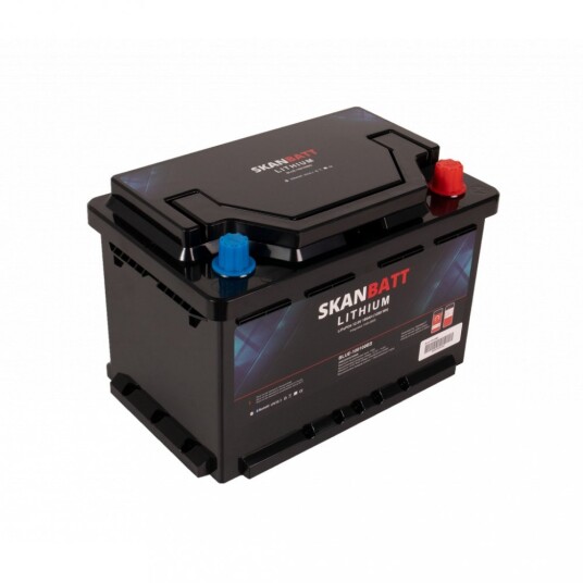 SKANBATT Lithium Batteri 12V 100Ah 100A BMS - Bluetooth - Bobil - 279x176x190mm - Small SKANBATT Lithium Batteri 12V 100Ah 100A BMS - Bluetooth - Bobil - 279x176x190mm - Small