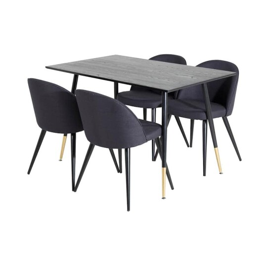 Venture Home Spisegruppe Venture Home Dipp med 4 Velvet Stoler GR20009