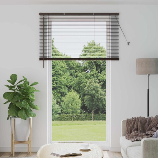 vidaXL Venetiansk persienne Mørk Brun med Mønster 213 x 150 cm 25 mm
