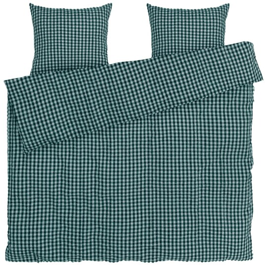 Juna Bæk&Bølge sengetøy 200x220 cm grønn/lys blå