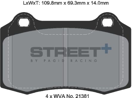 PAGID Racing T8155SP2001 Bremseklosser