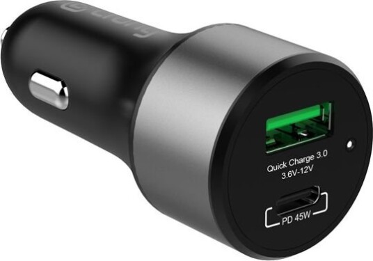 Crong Power Billader 63W - Usb-C Pd 45W + Usb Qc 3.0 18W Billader (Svart) Crong Power Billader 63W - Usb-C Pd 45W + Usb Qc 3.0 18W Billader (Svart)