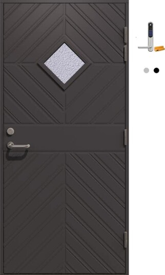 Ytterdør Gilje Tor med Yale Doorman Classic Home
