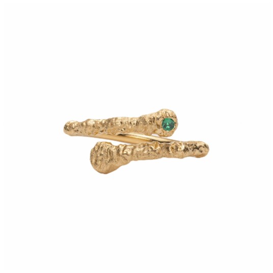 IX Studios Crunchy Nature Ring 22 kt. Gullbelagt sølv DMN0315GDGR54 - Unisex - 925 sterling silver