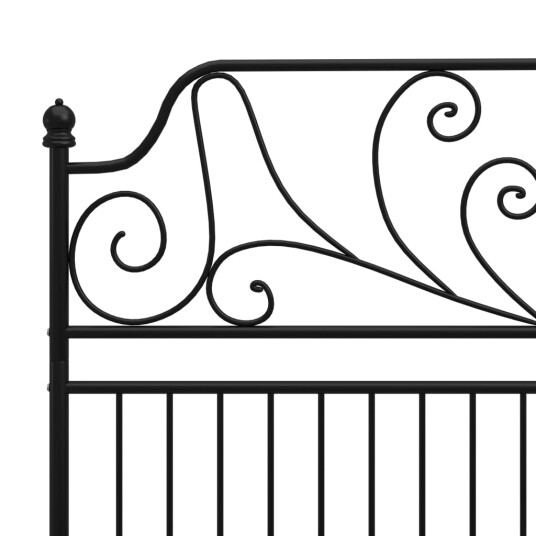 vidaXL Sengeramme svart metall 160x200 cm