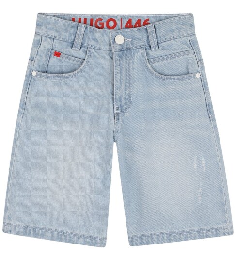 Hugo Kids Denim Shorts Blue 128