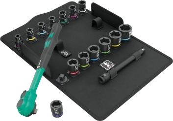 Wera Zyklop Comfort 8100 SB 12 Skralle 3/8" (med slaghylser) Wera Zyklop Comfort 8100 SB 12 Skralle 3/8" (med slaghylser)