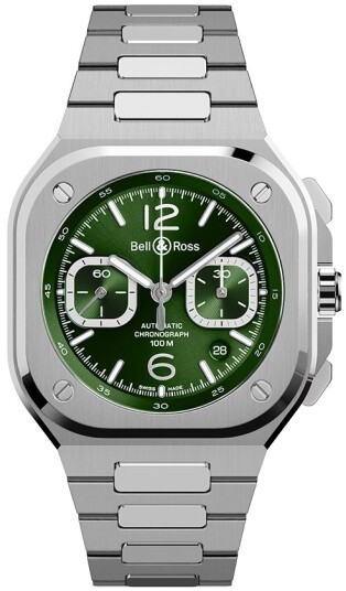 Bell & Ross Herreklokke BR05C GN ST/SST BR 05 Chrono Grønn/Stål