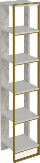 Bascle Bokhylle 32 cm - Gull|Hvit