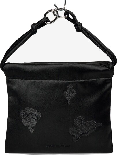 Marimekko Cirra Satin Kukasta Kukkaan - BLACK, BLACK - One Size