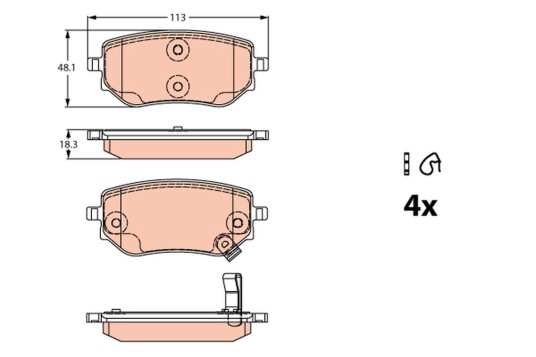 Bremseklosser TRW GDB2270