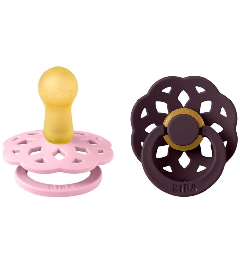 BIBS Böhmen Smokker Str. 2 Rund 2 pack Rosa/Plum BIBS 6 18 md Smokk Brun 62 86