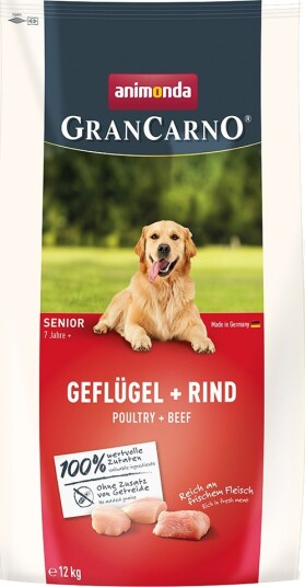 Animonda Grancarno Tørrfôr Senior Fjærfe + Oksekjøtt 12 kg