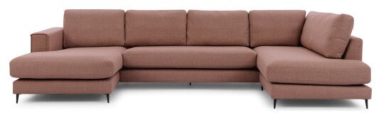 Juvila PALMA U-sofa, open end høyre, Rødbrun Unoliving