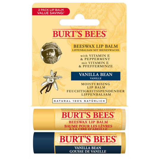 Burt's Bees Burts Bees Lip Balm Duo Beeswax & Vanilla Bean 4,25x2g Burt's Bees Burts Bees Lip Balm Duo Beeswax & Vanilla Bean 4,25x2g