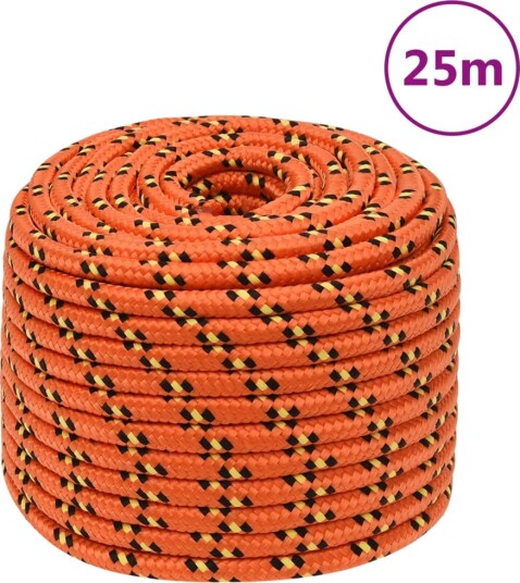  Båttau oransje 12 mm 25 m polypropylen