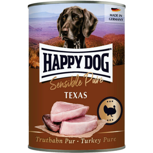 Happy Dog Kjøttfylt Våtfôr 100% Kalkun Kornfritt 400g
