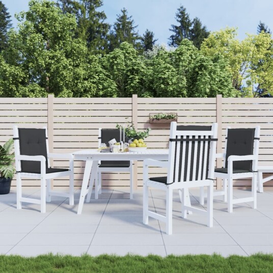 vidaXL Hage stolputer 4 stk. Svart 100 x 50 x 3 cm