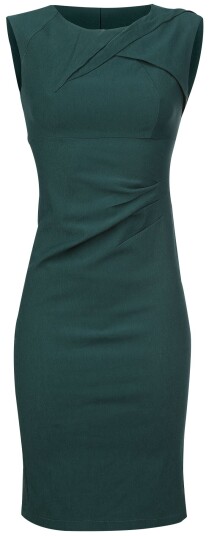 Voodoo Vixen Rockabilly Middellang kjole Claudette S til XL Damer petroleumsblå