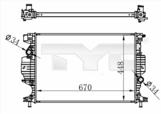 Radiator TYC 710 0060