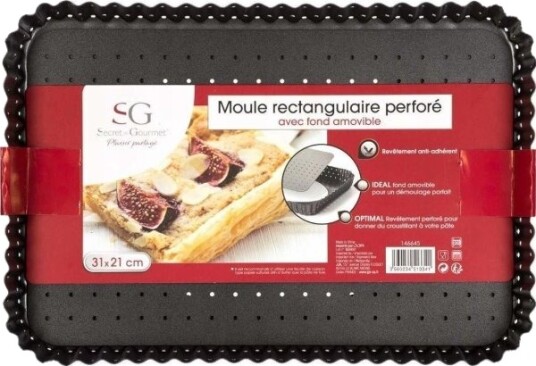 5Fem Rektangulær Kakebakeform 31 X 21 Cm Metall