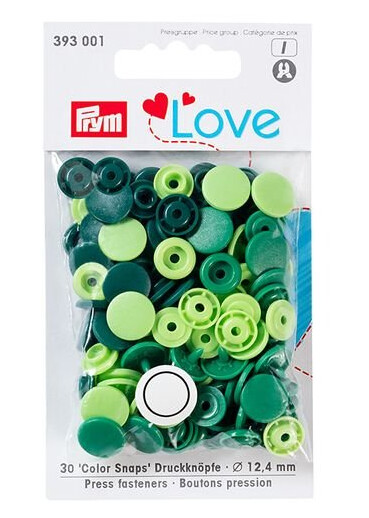 Prym love color snaps - Grønn Prym love color snaps - Grønn