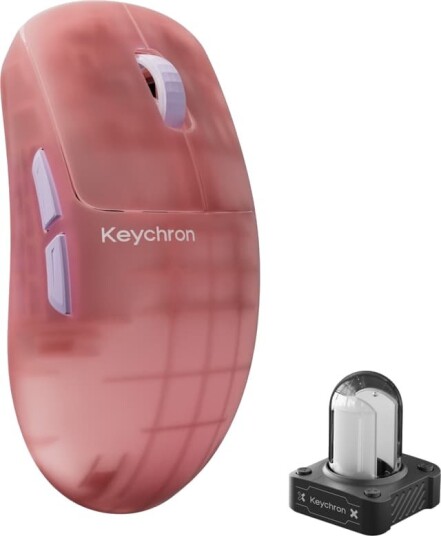 Keychron G6 HE 8K Trådløs Gamingmus Rosa