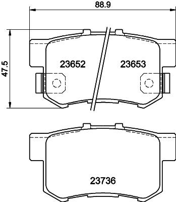 Bremseklosser HELLA 8DB 355 009 581