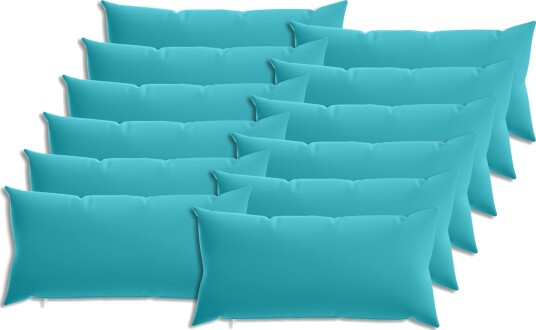 vidaXL Putetrekk 12 pcs HEERLEN Turkis 40 x 80 cm Polyester