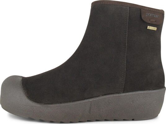 Pomar Women's Kallio GORE TEX Ankle Boot Bark Suede(fur L) Curling 38