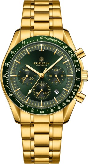 Kompass ChronoSpeed Steel Gold Green