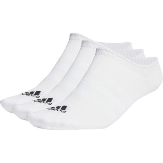 Adidas Thin and Light No Show Sokker Unisex White/Black 46 48