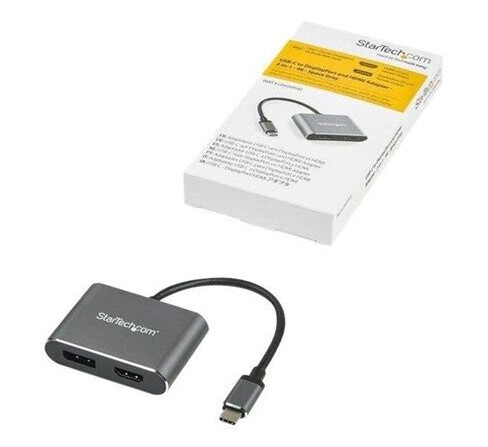 StarTech USB-C Multiport Video Adapter 4K 60Hz Grå HDMI/DisplayPort StarTech USB-C Multiport Video Adapter 4K 60Hz Grå HDMI/DisplayPort