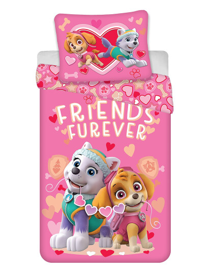 BrandMac Bed Linen Paw Patrol Pp 1056 - 140X200, 70X90 Cm - Pink - 140X200.70X90