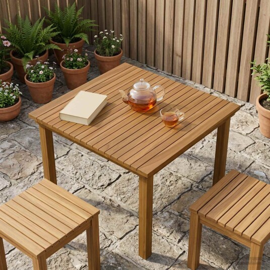 vidaXL Bordplate 70 x 70 x 3,5 cm Torget Massivt Teaktre Naturlig vidaXL Bordplate 70 x 70 x 3,5 cm Torget Massivt Teaktre Naturlig