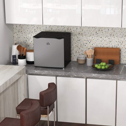 Minifryser, 35L elektrisk frittstående frittstående minifryser, minikjøleskap, -14 til -24℃, 5 nivåer temperaturkontroll, 47 x 4