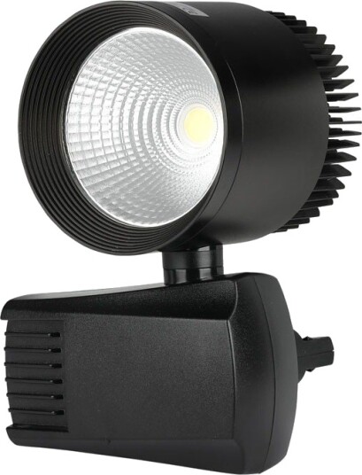 40W COB 1 fase skinnespot 22 grader sort 2600lm IP20 Kulør : Nøytral