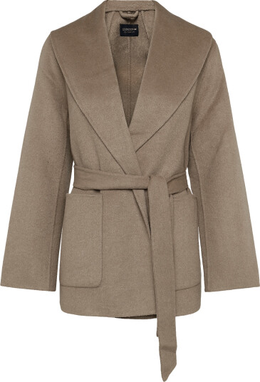 Lexington Clothing Belted Wool Blend Jacket Brown L