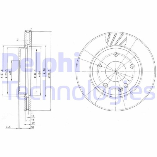 Bremseskive DELPHI BG3395