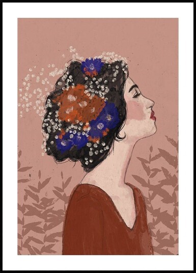 Blossoms in Profile Plakat / 50x70cm