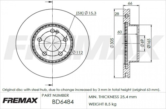 Bremseskive FREMAX BD-6484