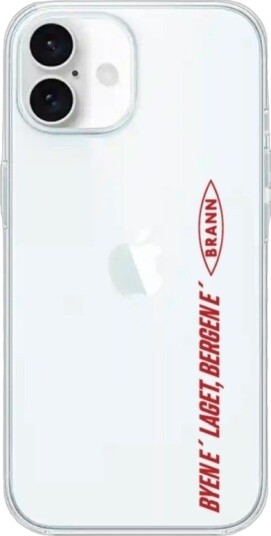 Phonecases3D iPhone 16 Brann SK Clear case -mobildeksel, hvit