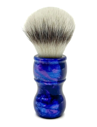 Parker Parker Iridescent Blue Resin Handle Synthetic Bristle Brush - "Blue Storm" - Blue - ONE SIZE Parker Parker Iridescent Blue Resin Handle Synthetic Bristle Brush - "Blue Storm" - Blue - ONE SIZE