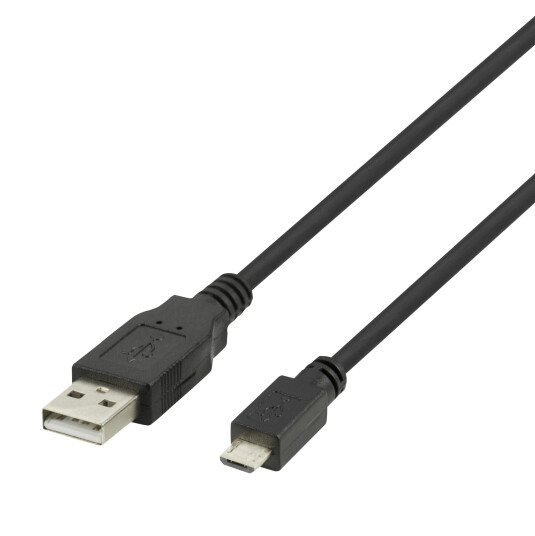 Deltaco USB 2.0 Micro B cable, 2.4A, 3m black