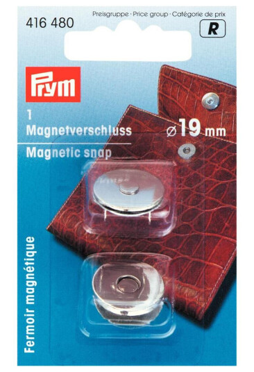 Magnetknapp 1stk 19 mm Sølv Magnetknapp 1stk 19 mm Sølv