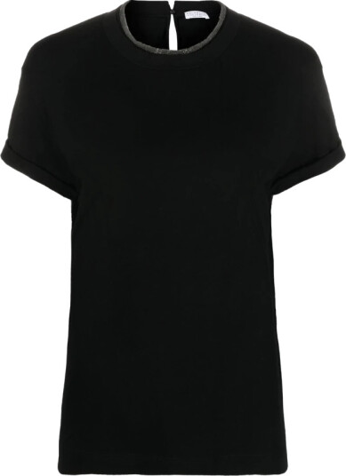 Brunello Cucinelli Dame Topper Svart M,