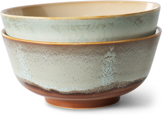 HKliving 70's ramenbolle Ø19 cm 2 deler Verge