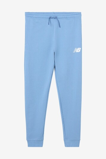 New Balance Sweatbukser French Terry Stacked Logo Jogger Blå New Balance Sweatbukser French Terry Stacked Logo Jogger Blå