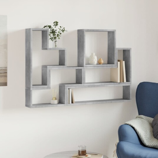 Vegghylle hvit 96x12x64 cm konstruert tre Vegghylle hvit 96x12x64 cm konstruert tre